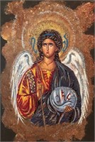 "Archangel Raphael"8"x5"Collectible Icon-Antanenka