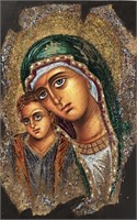 "Virgin Mary And Baby Jesus"8"x5" Collectible Icon