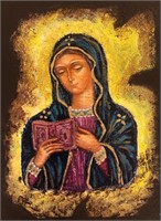 "Virgin Mary"7,5"x5,5"Collectible Icon - Antanenka