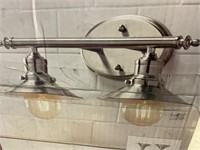 2-Light Vanity Fixture in a Brushed Nickel Finish