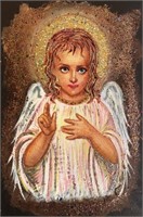 "Guardian Angel" 8"x5,5" Collectible Miniature