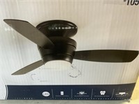 44" Matte Black Ceiling Fan