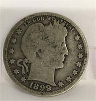 1899 Silver Barber Quarter