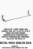 Kohler 24" Loure Towel Bar x2