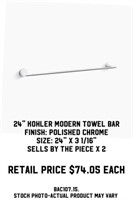 Kohler® 24" Modern Towel Bar in Chrome x 2