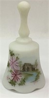 Musical Fenton Satin Glass Hand Painted Bell