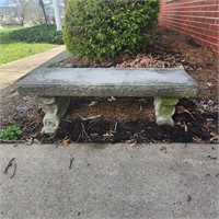 Concrete bench.