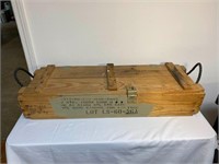 Vintage US Army Wooden Canon Ammunition Box