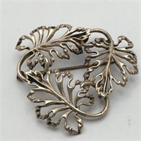 Sterling Silver Leaf Broach