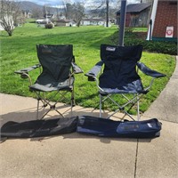 2 Coleman camp chairs.