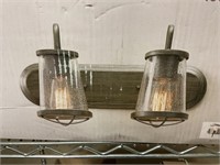 Weathered Iron 2 Bulb Vanity Light