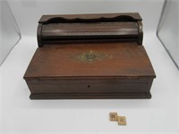 ANTIQUE ROLL TOP LAP DESK