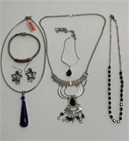 Bracelet, 4  Necklaces, Earrings