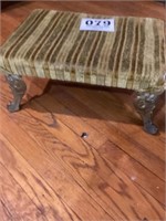 Footstool with cast iron legs