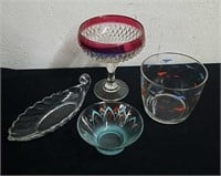 Vintage serving dishes and compote