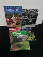 yard and garden books, and coffee table books