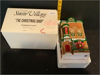 Dept 56 Snow Village The Christmas Shop w/Box