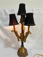 Gold and Black Candelabra Lamp