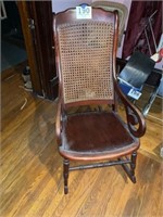 Cane back rocker seat repaired