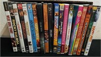 Group of DVDs some are kids movies and some are