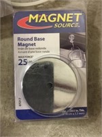 Round Base Magnet Max Force 25lbs x 2