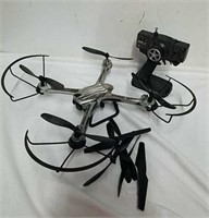 GS racing drone with controller measures 18x20 in