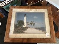 Lighthouse Photo Matted and Framed
