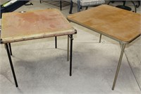 Two Square Folding Tables