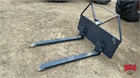 Unused Pallet Forks 48" Skid Steer Quick Attach