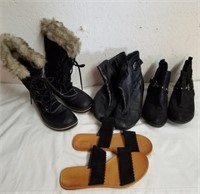Four pairs of size 6 and 6.5 shoes
