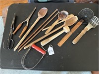Vintage Kitchen Utensils/Hair Roller/Knitting