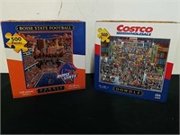 Two 500 piece puzzles Costco Wholesale and Boise
