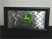 John Deere diamond plate clock