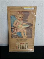 Vintage salesman sample calendar