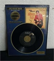 Vintage Elvis Presley commemorative framed 45