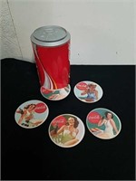 Vintage Coca-Cola cardboard coaster set
