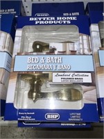 Polished Brass Bed & Bath Lever Handles x 6 pcs