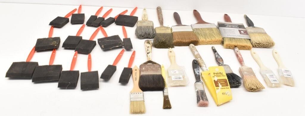 Flat of Various Paint Brushes