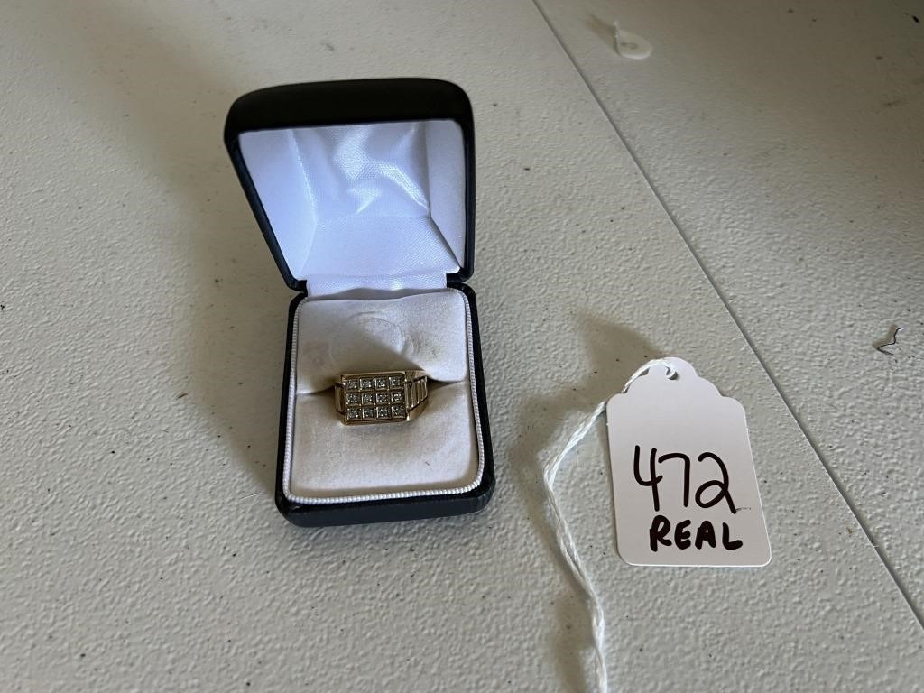 Mens Ring (Diamonds tested Real)