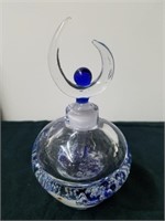 Vintage glass perfume bottle beautiful heavy