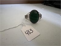 Vintage Navajo Malachite Cuff Bracelet