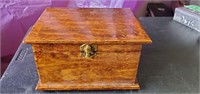 #1474 long wooden keepsake box