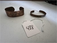 Copper and Victorian Style Cuff Bracelets