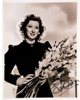 Greer Garson signed portrait photo
