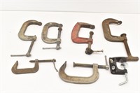 (7) C Clamps, Various Sizes