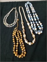 Group of vintage beaded necklaces