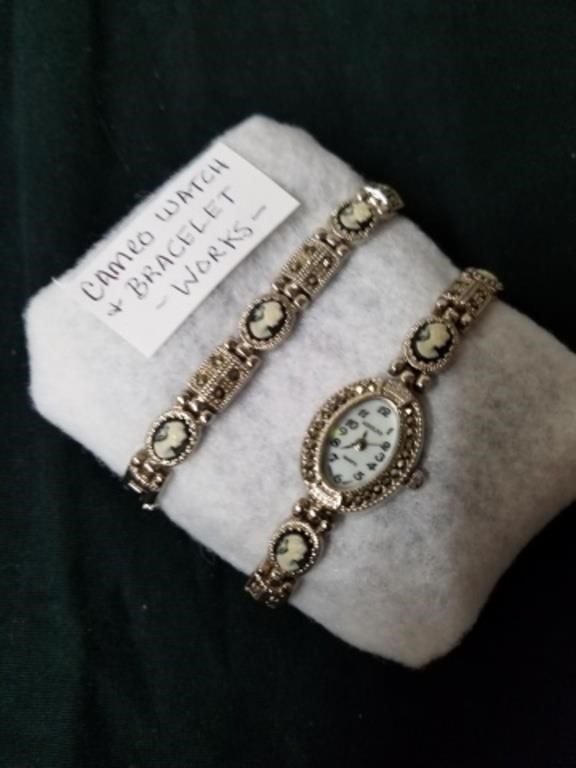 Adolpho cameo watch and bracelet works