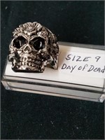 Day of the Dead size 9 ring