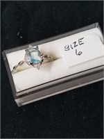 Size 6 ring with stones