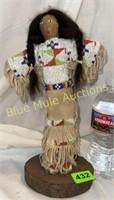Leather & beaded Indian doll
